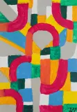 Kompozycja by Piotr Młodożeniec, 1990, akryl, karton, offered Mar 2022