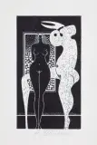 Akt by Henryk Płóciennik, linoryt, papier, sold Mar 2022