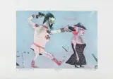Jacek Sroka, Mayerling, 1985, akwaforta, akwatinta barwna, papier
