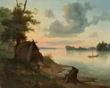 Wojciech Gerson, PEJZAŻ, 1853, olej, płótno dublowane