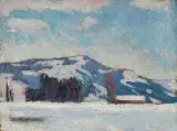 Jan Stanisławski, PEJZAŻ Z ZAKOPANEGO, ok. 1906, olej, tektura