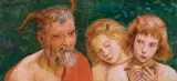 FAUNY by Vlastimil Hofman, 1924, olej, tektura, sold Mar 2022