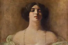 PORTRET KOBIETY by Franciszek Żmurko, olej, płótno, sold Mar 2022