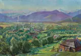 Maks Haneman, WIDOK ZAKOPANEGO, 1923, olej, płótno