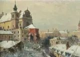 WIDOK NA NOWY ZJAZD I KOŚCIÓŁ ŚW. ANNY by Władysław Chmieliński, olej, płótno, sold Mar 2022