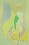 Henryk Stażewski, KOMPOZYCJA ABSTRAKCYJNA, 1956, tempera, ołówek, karton