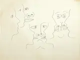 I.S. by Wojciech Fangor, 1975, ołówek, papier kremowy, sold Mar 2022