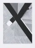 Ryszard Otręba, Sign Discrimination V, 1989, gipsoryt, papier