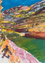 Miguel Platero, En Avdat, 2019, flamastry, papier