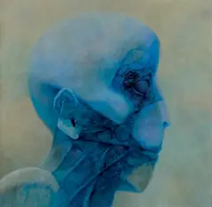 Zdzisław Beksiński, BE, lata 1985-1990, olej, płyta pilśniowa
