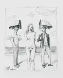 Rafał Olbiński, FLATTERING ARTIFICIALITY, 2017, ołówek, papier