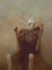 Zdzisław Beksiński, ZS, lata 1985-1990, olej, płyta pilśniowa