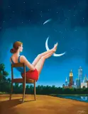 Rafał Olbiński, TRZECI WYMIAR CZASU – NOWY JORK, 2018, olej, płótno