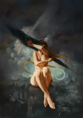 Anna Tomicka, Nocturne no. 19, 2019, olej, płótno