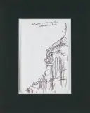 Józef Czapski, FRAGMENT BAROKOWEGO KOŚCIOŁA (SZKIC DO OBRAZU), tusz pióro, papier