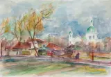 Sergiusz Grudkowski, WILANÓW, 1959, akwarela, papier