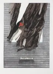 Andrzej Pietsch, Za oknem, 1976, akwaforta, akwatinta barwna, papier
