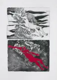 Jacek Rybczyński, Nastroje V (wersja 3), 1970-74, akwaforta, akwatinta barwna, papier