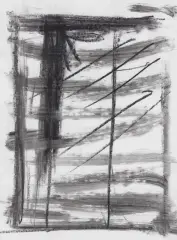 Jacek Sempoliński, W pracowni, 1988, pastel, akwarela, papier żeberkowy