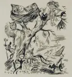 Jan Marcin Szancer, Ilustracja do BAŚNI Marii Konopnickiej, tusz pióro, papier kremowy