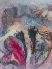 Jacek Walusiak, Kompozycja, 1991, gwasz, akwarela, tusz pióro, pędzel, papier