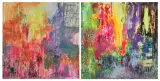 PARADISE, 2019 (DYPTYK) by Gossia Zielaskowska, akryl, płótno, offered Jan 2022