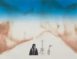 Roman Żygulski, PEJZAŻ Z KOBIETĄ I INSTRUMENTAMI, 1986, litografia barwna, papier