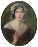 Maurycy Trębacz, PORTRET KOBIETY, olej, płótno