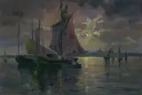Hans Gleissner, POWRÓT DO PORTU, olej, płótno