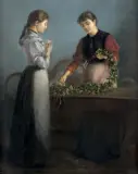 Wacław Koniuszko, GIRLANDA, 1885, olej, płótno dublowane