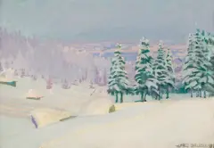 Alfred Terlecki, HALA GĄSIENICOWA, 1939, olej, tektura