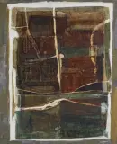 Andrzej S. Kowalski, KOMPOZYCJA N-4, 1959, olej, płótno