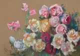 Leon Wyczółkowski, RÓŻE, 1909, pastel, karton