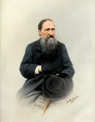 Mikołaj Dawidowicz, PORTRET JÓZEFA IGNACEGO KRASZEWSKIEGO, ok. 1884, olej, płótno naklejone na tekturę