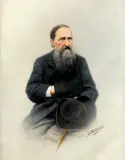 Mikołaj Dawidowicz, PORTRET JÓZEFA IGNACEGO KRASZEWSKIEGO, ok. 1884, olej, płótno naklejone na tekturę
