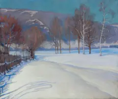Józef Wrzesiński, SŁONECZNY DZIEŃ. WIDOK NA GUBAŁÓWKĘ, 1925, olej, płótno