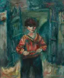 Jakub (Jacques) Zucker, PORTRET CHŁOPCA, olej, płótno