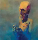 Zdzisław Beksiński, KR, lata 1985-1990, olej, płyta pilśniowa