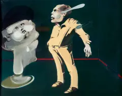 Janusz Przybylski, SPACER DO MUZEUM 6, 1979, olej, płótno