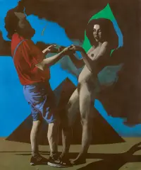 Antoni Fałat, KABALISTYCZNA 7, 1987, akryl, płótno