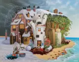Jacek Yerka, WIGILIJNA MADERA, 2021, akryl, płótno