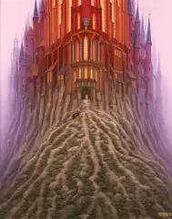 Jacek Yerka, COMPLETORIUM, 2018, akryl, płótno