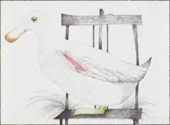 Eugenia by Barbara Gawdzik-Brzozowska, 1987, tusze barwne pióro, papier żeberkowy z filigranem, offered Nov 2021