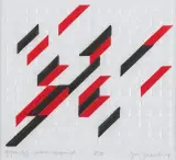 Jerzy Grabowski, WTRĘTY W STRUKTURZE, 1982/83, linoryt barwny, druk wypukły suchy, papier