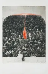 Andrzej Pietsch, PODRÓŻNI, 1968, akwaforta, akwatinta barwna, papier