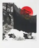 Jacek Maria Rybczyński, PLAŻA I, 1977, akwaforta, akwatinta barwna, papier
