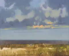 Jan Wołek, PEJZAŻ, 2000, olej, płótno