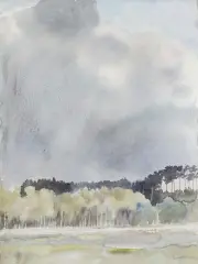 Marek Ałaszewski, ŁĄKI POD WARSZAWĄ, 2000, akwarela, papier