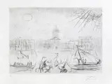 AKADEMIA PARYSKA (L’ACADÉMIE DE PARIS) by Salvador Dalí, 1971-79, akwaforta, sucha igła, papier, sold Oct 2021