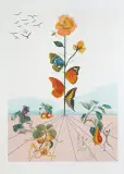 Flordali® II by Salvador Dalí, 1981, litografia barwna, papier, sold Oct 2021